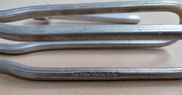 Detalhe do elemento de aquecimento